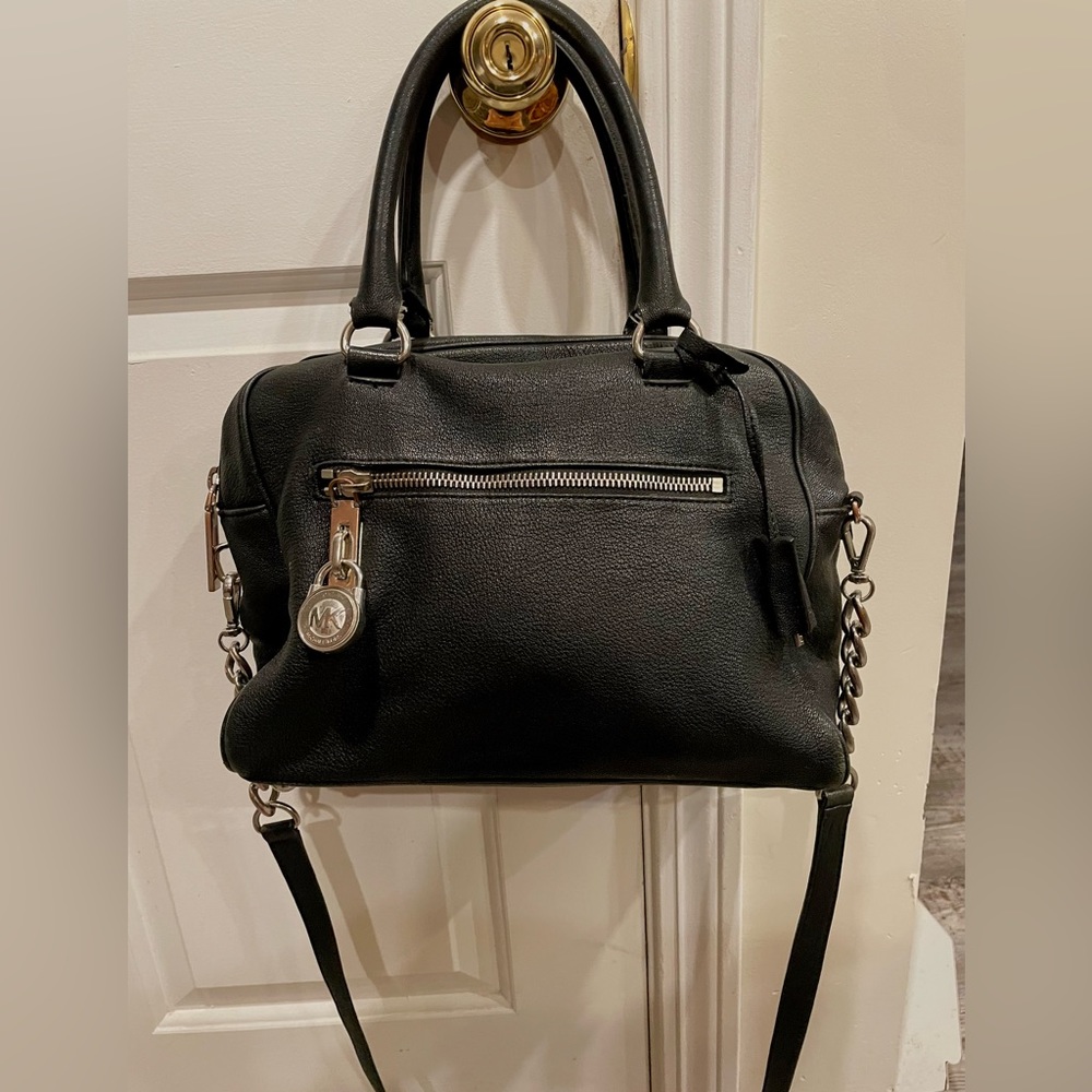 Michael Kors Black Pebble Leather Crossbody